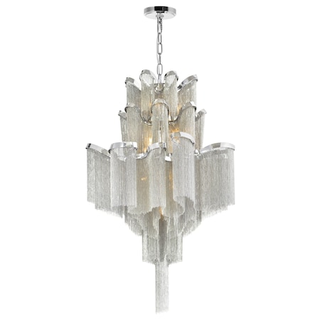 Cwi Lighting Daisy 16 Light Down Chandelier With Chrome Finish 5650P24C-12L